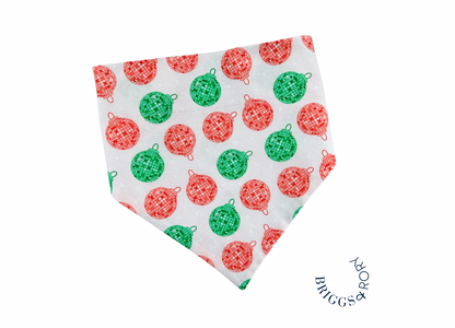 Disco Christmas Ornament Dog Bandana