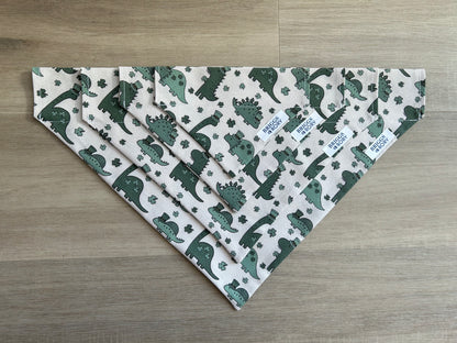 St. Patricks Day Dinosaur Dog Bandana