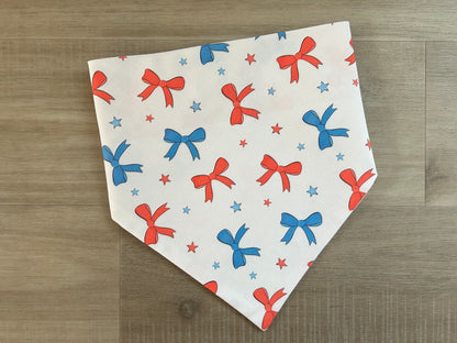 4th of July Bows Dog Bandana