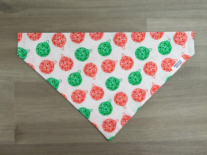 Disco Christmas Ornament Dog Bandana