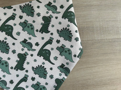 St. Patricks Day Dinosaur Dog Bandana