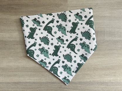 St. Patricks Day Dinosaur Dog Bandana