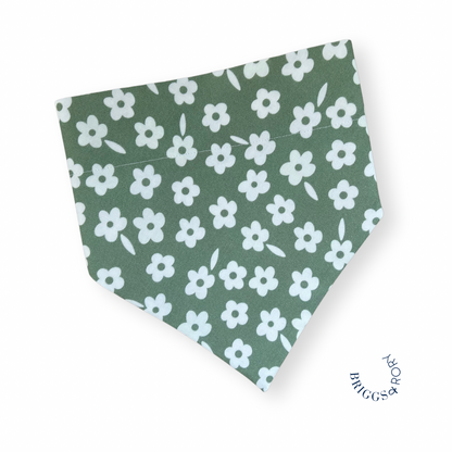 Olive Floral Dog Bandana