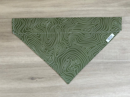 Topographic Map Dog Bandana