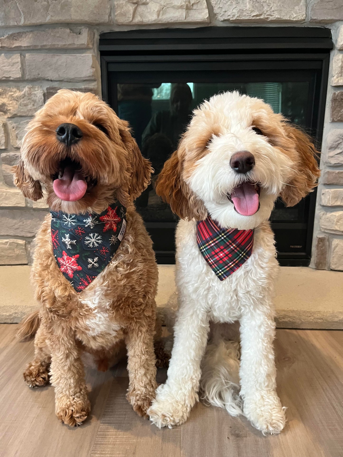 Christmas Sweater Dog Bandana made by Briggs and Rory