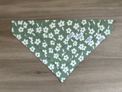 Olive Floral Dog Bandana