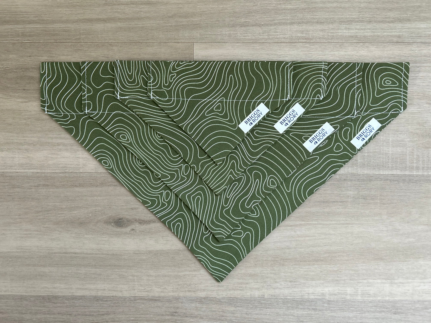 Topographic Map Dog Bandana