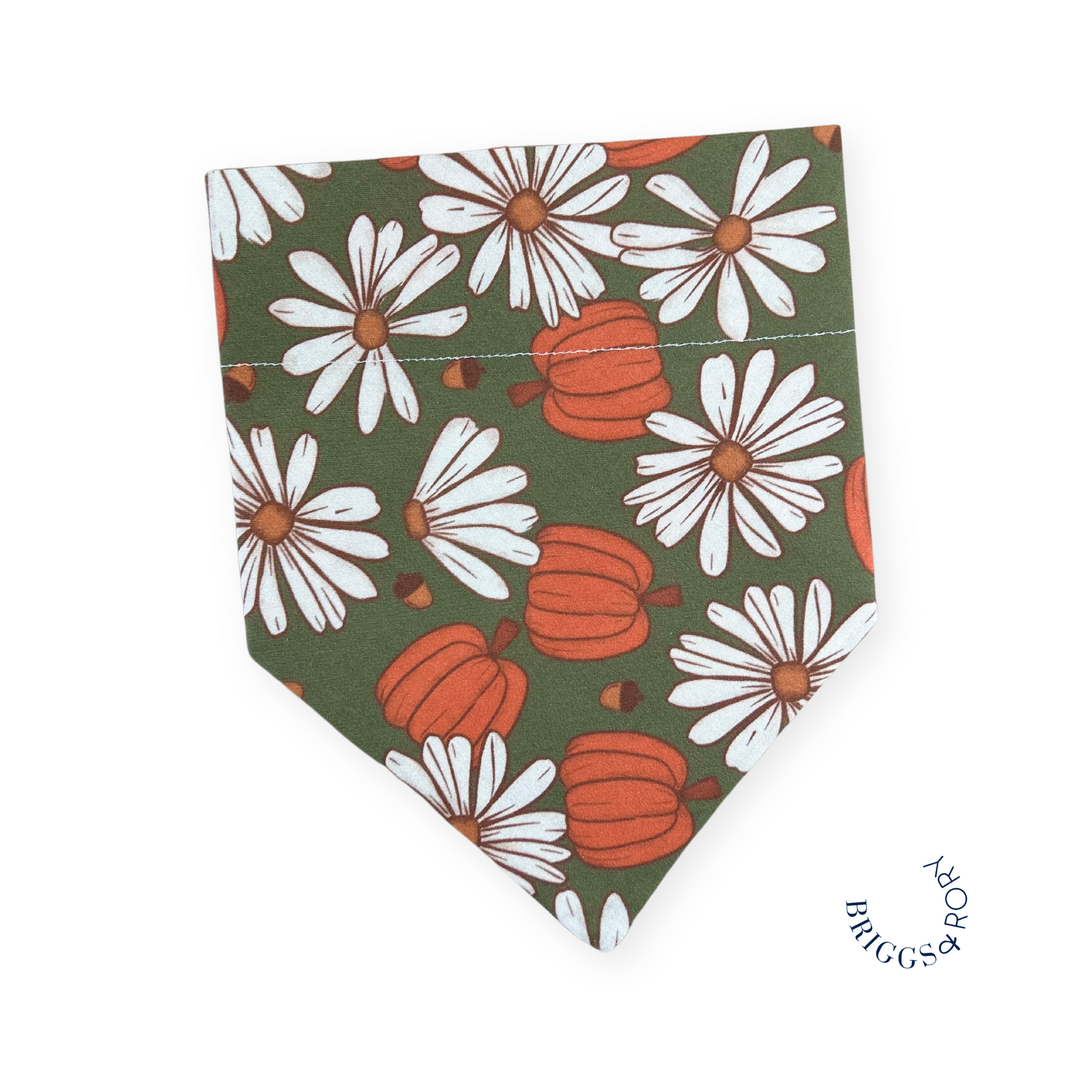 Fall Daisey Pumpkin Dog Bandana