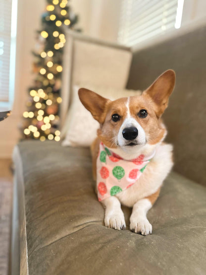 Disco Christmas Ornament Dog Bandana