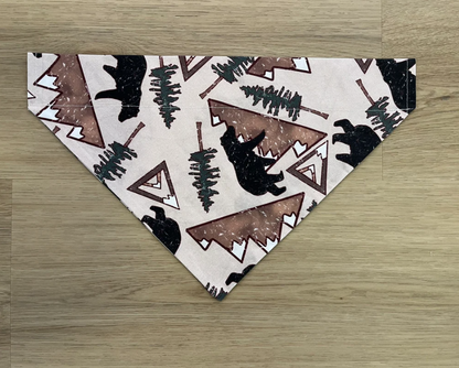 Winter Bear Mountain Over the Collar Dog Bandana