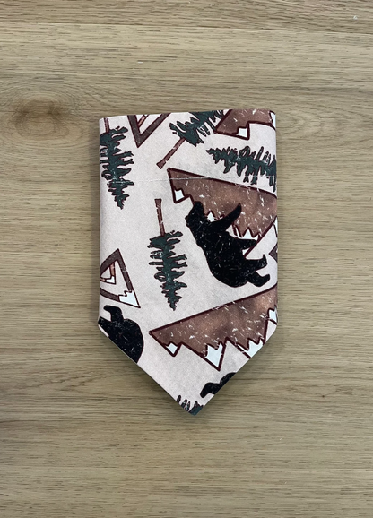 Winter Bear Mountain Over the Collar Dog Bandana