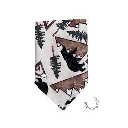 Winter Bear Mountain Dog Bandana