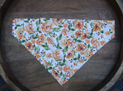 Fall Floral Over The Collar Dog Bandana