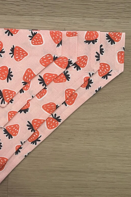 Strawberry Over the Collar Dog Bandana