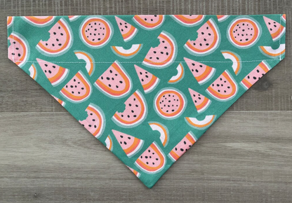 Watermelon Over the Collar Dog Bandana