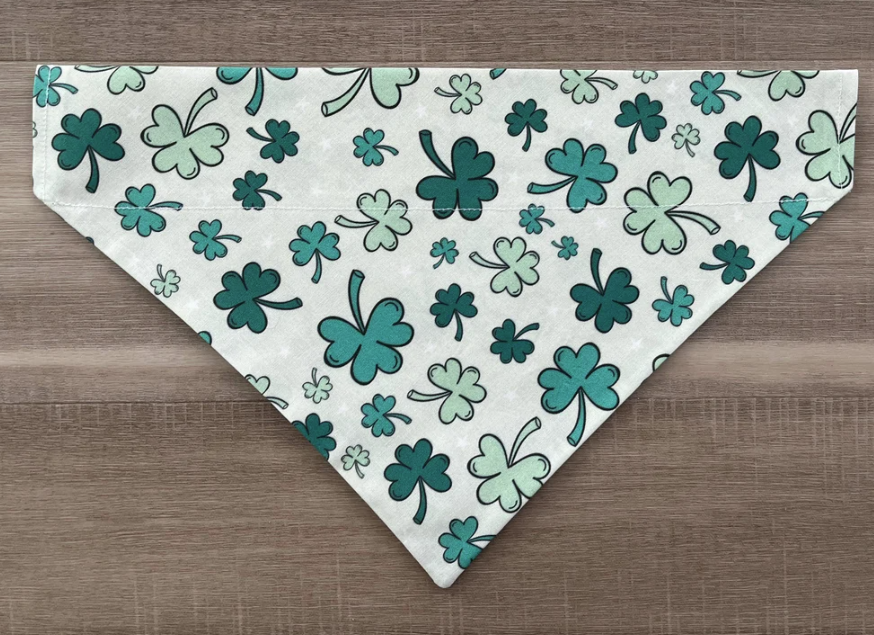 Lucky Clover Over the Collar Dog Bandana