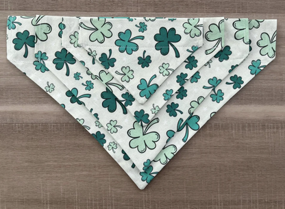 Lucky Clover Over the Collar Dog Bandana