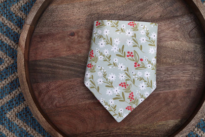 Olive Holly Christmas Dog Bandana