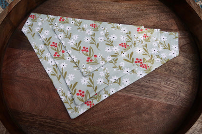 Olive Holly Christmas Dog Bandana