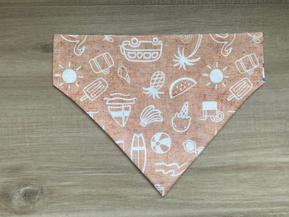 Beach day reversible dog bandana