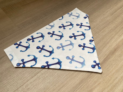 Anchor Over the Collar Dog Bandana