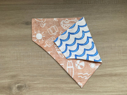 Beach day reversible dog bandana