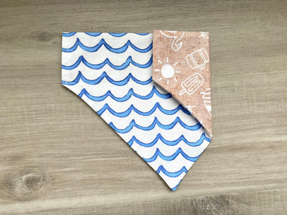 Beach day reversible dog bandana