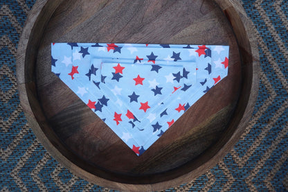 Light Blue Stars Dog Bandana