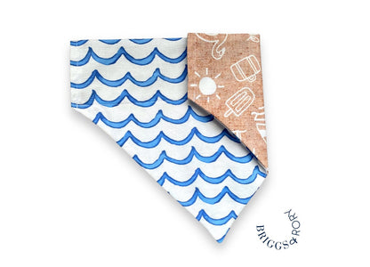 Beach day reversible dog bandana