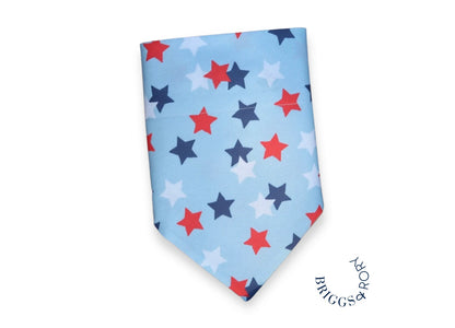 Light Blue Stars Dog Bandana