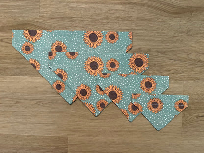 Sunflower Over the Collar Dog Bandana