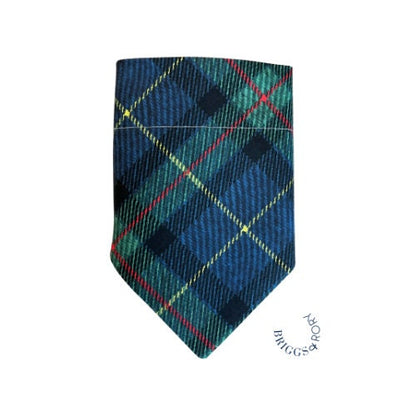 Blue & Green Plaid Dog Bandana