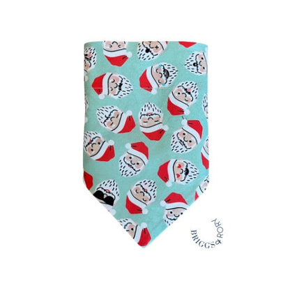 Santa Emoji Dog Bandana