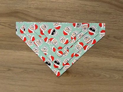 Santa Emoji Over the Collar Dog Bandana