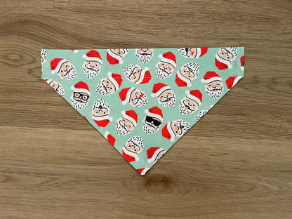 Santa Emoji Over the Collar Dog Bandana