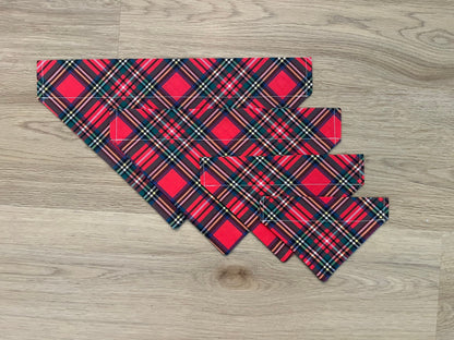 Christmas Plaid Dog Bandana