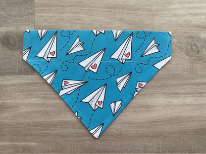 Paper Airplane Over the Collar Dog Bandana